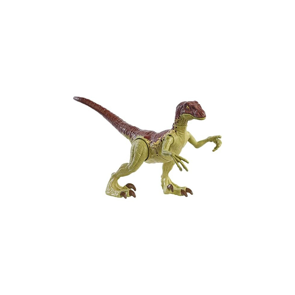 GWN32 Fierce Force Velociraptor Camp Cretaceous Dinosaur Action Figure Movable Joints, Kids Gift Ages 4 Years & Older , Multicolor, 12.0 cm*6.0