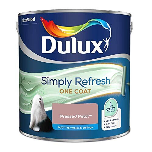 Dulux Simply Refresh Matt Emulsion Paint, 5382905, Pressed Petal - 2.5 L 2