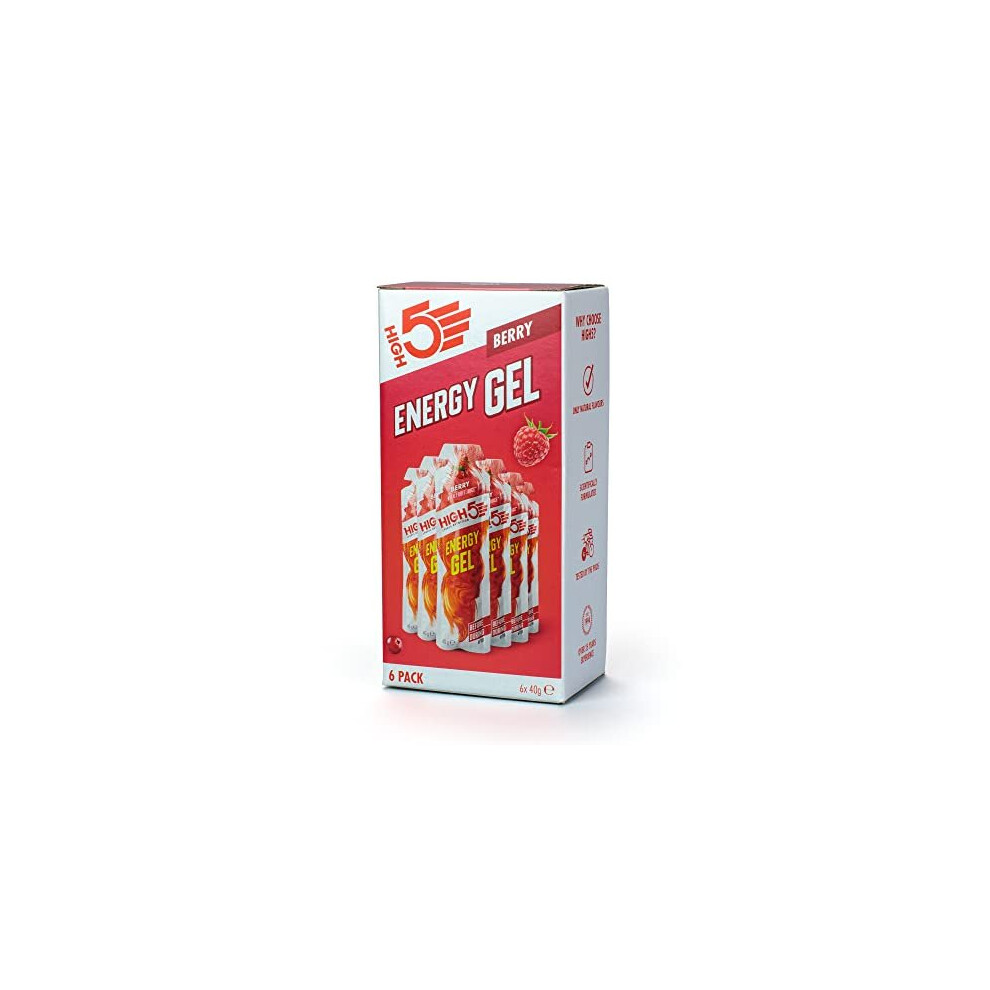 High5 Energy Gel Quick Release Energy On The Go From Natural Fruit Juice (Berry, 6 X 40G)