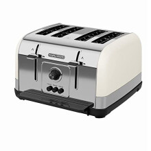 Venture Cream 4 Slice Toaster - Defrost Setting - High Lift Feature - 240132