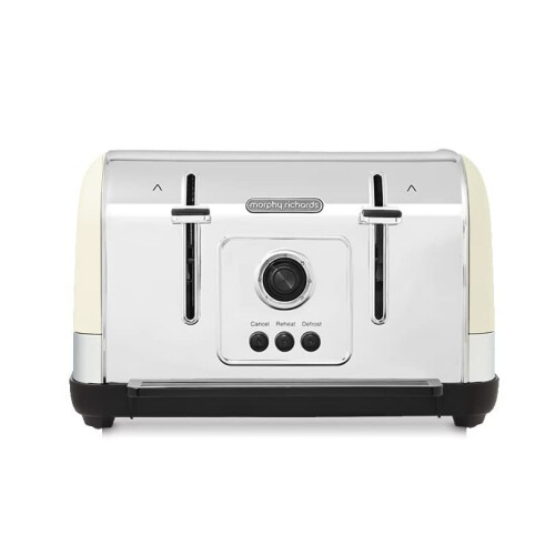 Morphy Richards Venture Cream 4 Slice Toaster - Defrost Setting - High Lift Feature - 240132 1
