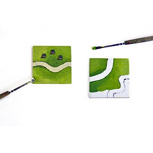 84 Blank Square Tiles (Same Size as Carcassonne Board Game chit Tiles) 2