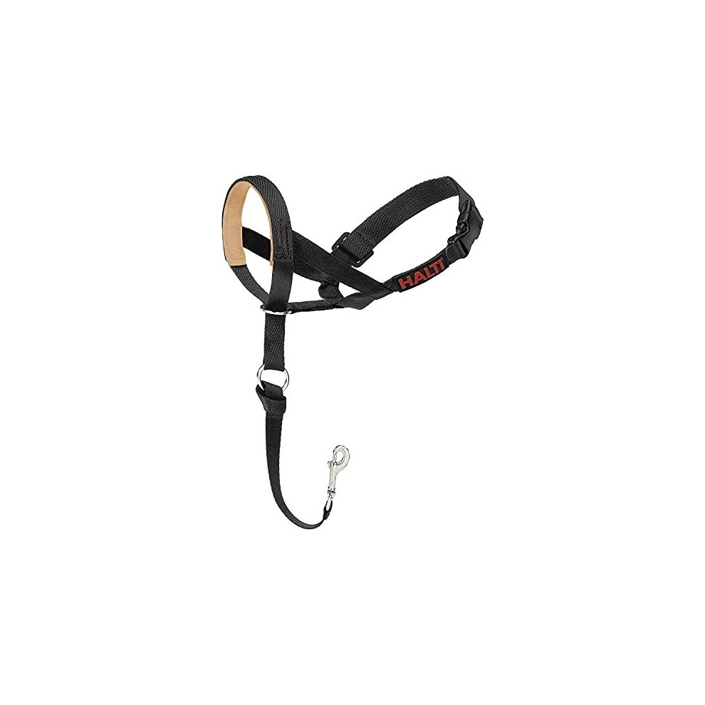 HALTI Headcollar Padded Size 0 Black, UK Bestselling Dog Head Harness to Stop Pulling on the Lead, Easy to Use, Original Design, Adjustable Collar,