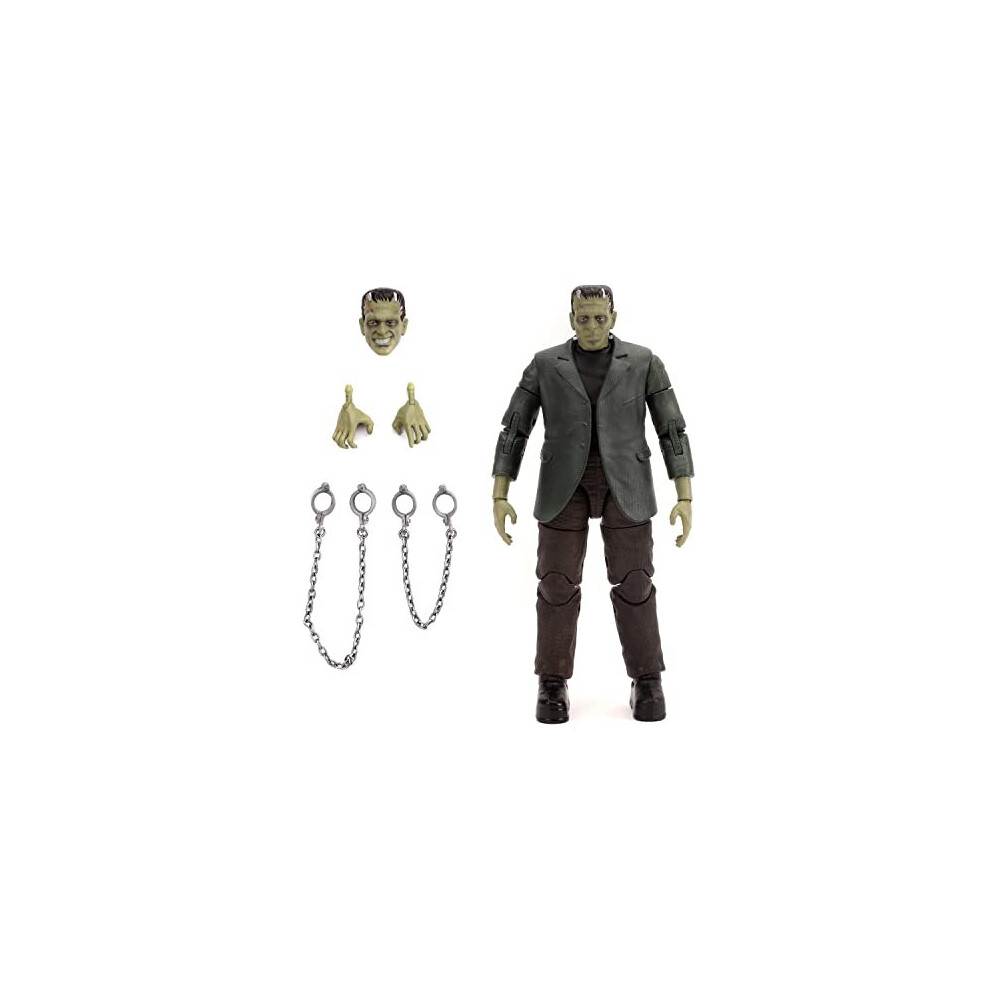 Jada 253251014 Toys Universal Monsters Frankenstein 6” Deluxe Collector Figure, Standard Size Black