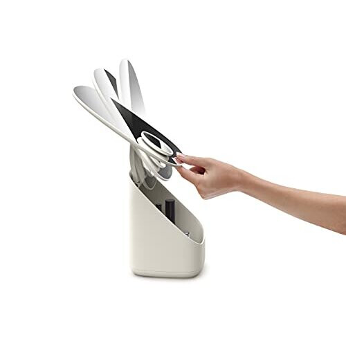Joseph Joseph Viva Pedestal Mirror and Makeup Organiser with removal divider - Shell 2