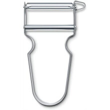 Star Peeler, Double-Edged Blade, Extra Sharp Straight Cut, Stainless Steel, Colour Metal,6.0912