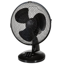 9" Inch, Portable Desk Fan, 2 Speed Settings, Wide-Angled Oscillation, Quiet Operation, Perfect for Bedroom or Office, Black - ZNPDF0921B