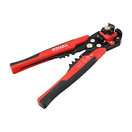 TIMco Professional Wire Strippers - 3 in 1 Cuts, Strips & Crimps - High Performance Multi-Functional Wire Strippers - for use with Flat or Round Cable and 2