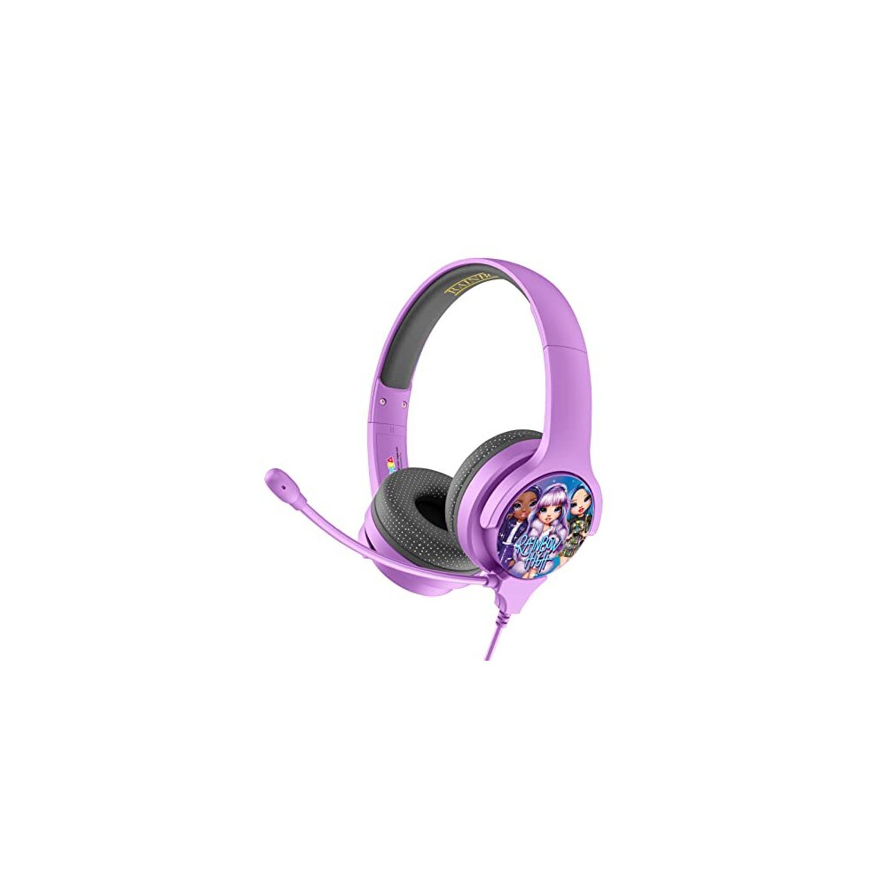 Rh0926 Rainbow High Interactive Wired Study Headphones With Detachable Mic Purple 5055371625548