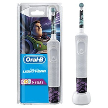 Kids Electric Toothbrush, Gifts For Kids, 1 Toothbrush Head, x4 Disney Lightyear Stickers, 2 Modes with Kid-Friendly Sensitive Mode, For Ages 3+, 2