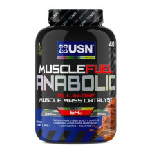 USN Muscle Fuel Anabolic Chocolate 2kg: All-in-One Protein Shake - 54g Protein, 5 Protein Sources, 850mg HMB, 5,000mg Creatine
