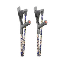 Pepe - Folding Crutches for Adults (x2 Units, Open Cuff), Foldable Crutches for Women, Pair of Coloured Fold Up Crutches, Foldable Crutches for Men,