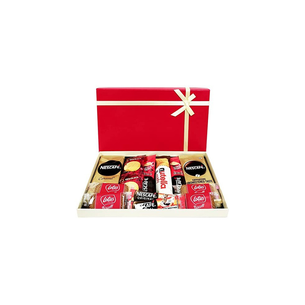 Coffee Gift Hamper Set - Perfect Selection of Instant Coffee Biscoff Biscuits & More | Ideal Coffee Box Gift for Men & Women