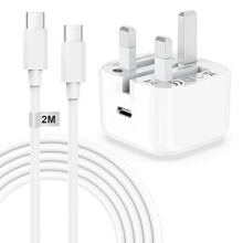 iPad Charger and Plug, 20W iPad Pro Charger Plug and Cable 2M Apple Certified, USB C Charger Plug iPad Air Charger with USB C to C Cable for iPad Pro