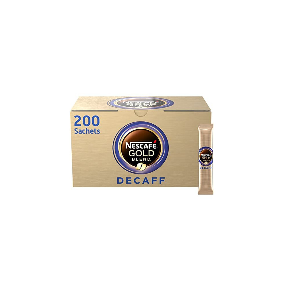 Nescafe Gold Blend Decaf Instant Coffee Sachets - 200 X 1.8G Sticks