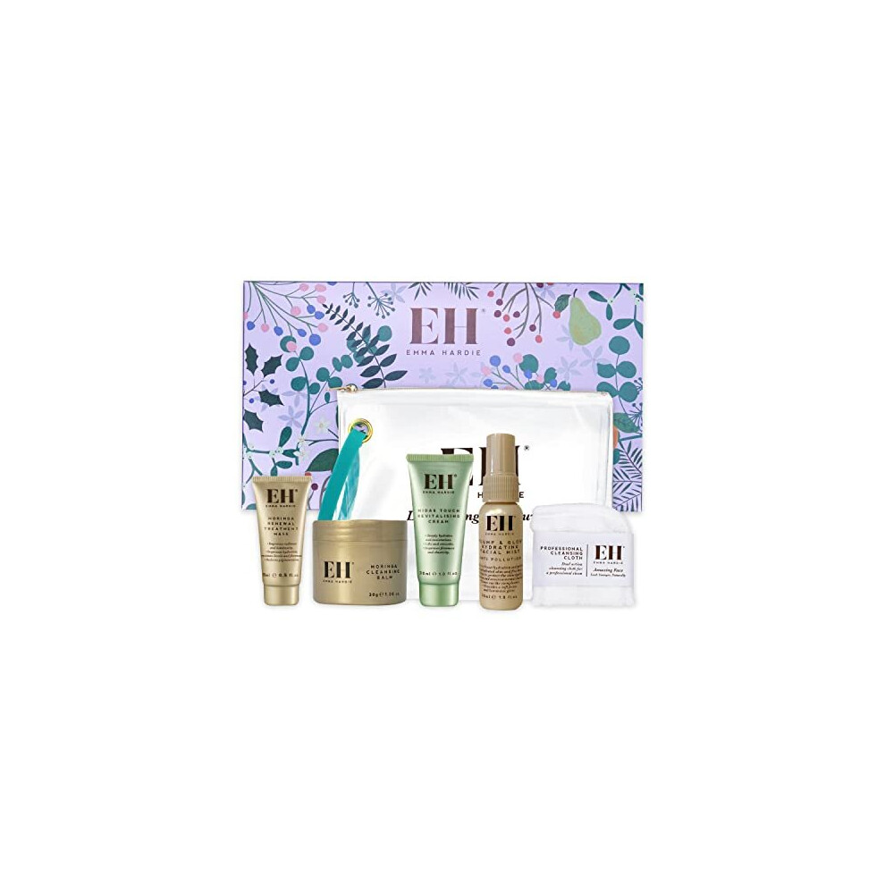 Emma Hardie The Midas Edit Gift Set - Featuring Four Luxurious Skin Care Goodies & A Cleansing Cloth, Packed In A Convenient Cosmetic Bag