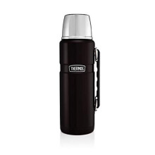 190754 Stainless King Flask, Stainless Steel, Matt Black, 1.2 L