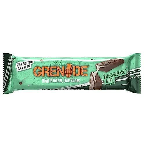 Grenade High Protein, Low Sugar Bar - Dark Chocolate Mint, 12 x 60 g 1