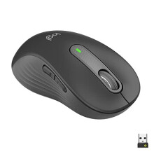 Signature M650 L Left Wireless Mouse - For Large Sized Left Hands, 2-Year Battery, Silent Clicks, Customisable Side Buttons, Bluetooth, for