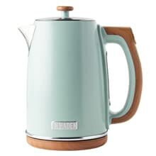 Dorchester Variable Temperature Kettle - Wood Effect Finish, Fast Boil, 3000w, 1.7litre - Green Stainless Steel Kettle - Overheat Protection - Digital