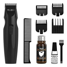 GroomEase Beard Trimmer, Men's Trimmer, Stubble Trimmer for Men, Smooth Cutting Trimmer, Cordless Trimmer, Trimmer Set, Beard Oil, Beard