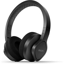 A4216BK/00 On-Ear Sports Headphones Wireless (35 Hours Play Time, IP55 Dust/Water Protection, Cooling and Washable Ear-Cups), 2021/2022 Model, Black,