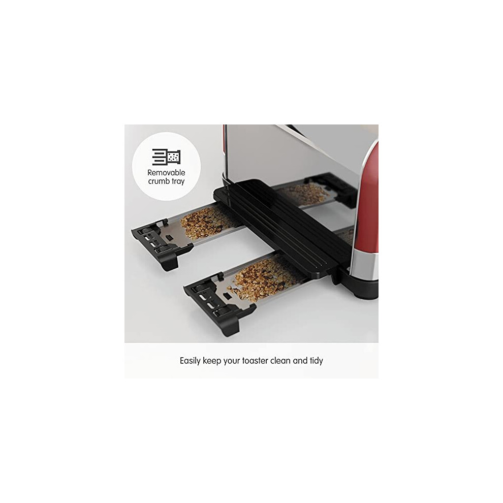 venture-red-4-slice-toaster---defrost-setting---high-lift-feature---240133