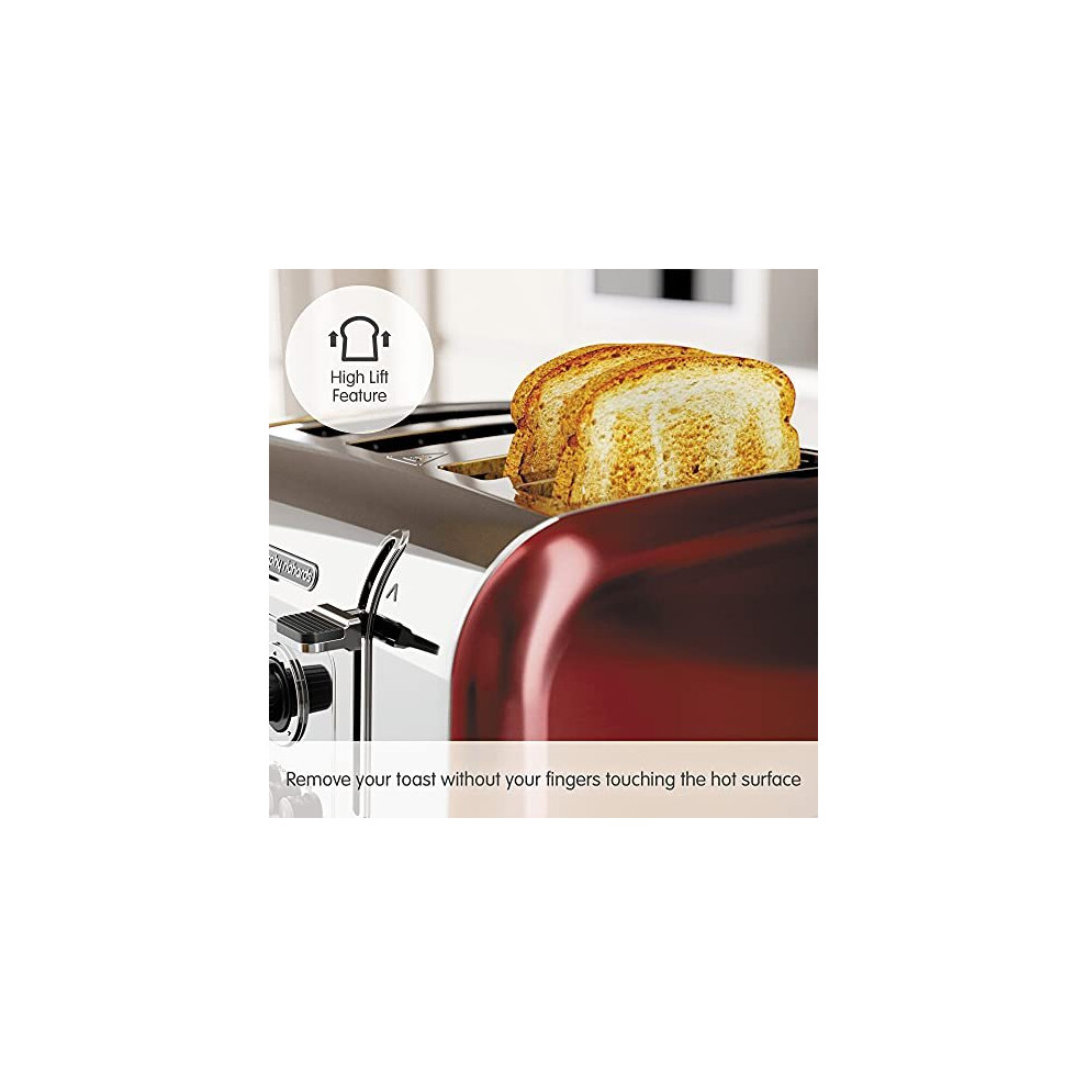 venture-red-4-slice-toaster---defrost-setting---high-lift-feature---240133