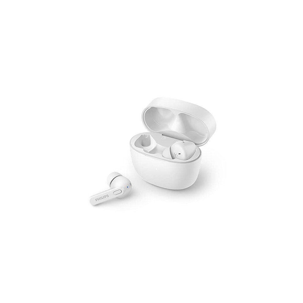 TAT2206WT/00 Earbuds, Adults In Ear Earbuds, Splash and Sweat Resistant, Bluetooth, Up to 18 Hours Play Time, Soft silicone Ear-Tip Covers in 3 Sizes,