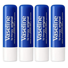 Lip Therapy Stick | Original Petroleum Jelly Vaseline Lip Balm for Soft Lips | 4.8g each (4 Pack)