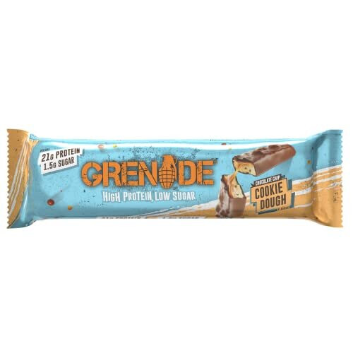 Grenade High Protein, Low Sugar Bar - Chocolate Chip Cookie Dough, 12 x 60 g 1