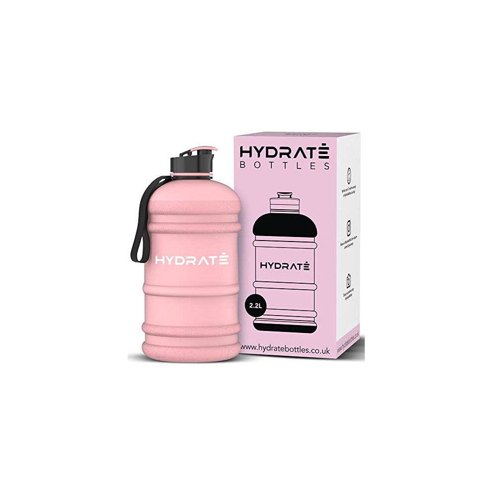 XL Jug 2.2 Litre Water Bottle - BPA Free, Flip Cap, Leak Proof Big Water Bottle Ideal for Gym, Adults, Clear Water Container Large Sports Bottle,