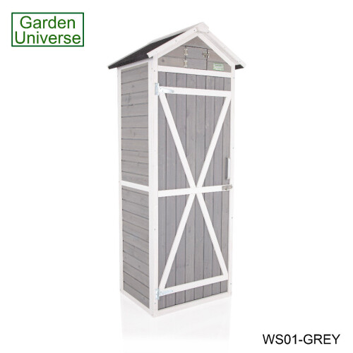Garden Tool Shed Storage Unit by Garden Universe In Grey - WS01-GREY
