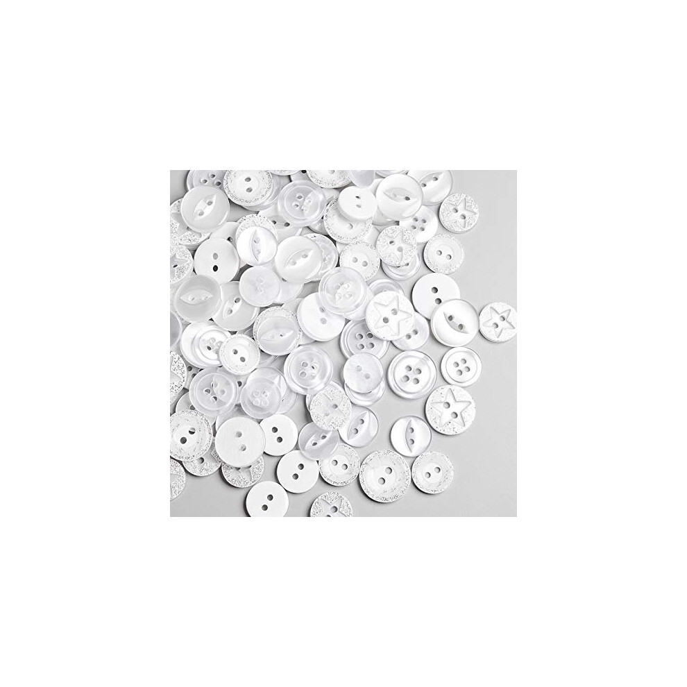 120 Pieces Glitter Button Set 2 Holes 4-Hole Resin Button for Crafting Sewing Replacement Knitting Baby and Kids Cardigans Handmade Crafts, 4 Styles,