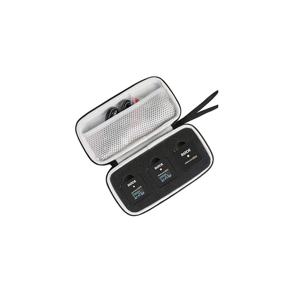 Hard Travel Case for Rode Wireless ME/GO II/GO 2- Dual-channel wireless microphone system,case only. (L-fits wireless go 2)