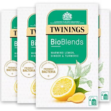 Bioblends Lemon, Ginger and Turmeric Tea with Friendly Bacteria, 72 Tea Bags (Multipack of 4 x 18 Teabags)