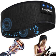 Sleep Headphones Headband,Soft Sleeping Headphones Bluetooth Headband with Thin Speakers Wireless Noise Cancelling Headphones for Side