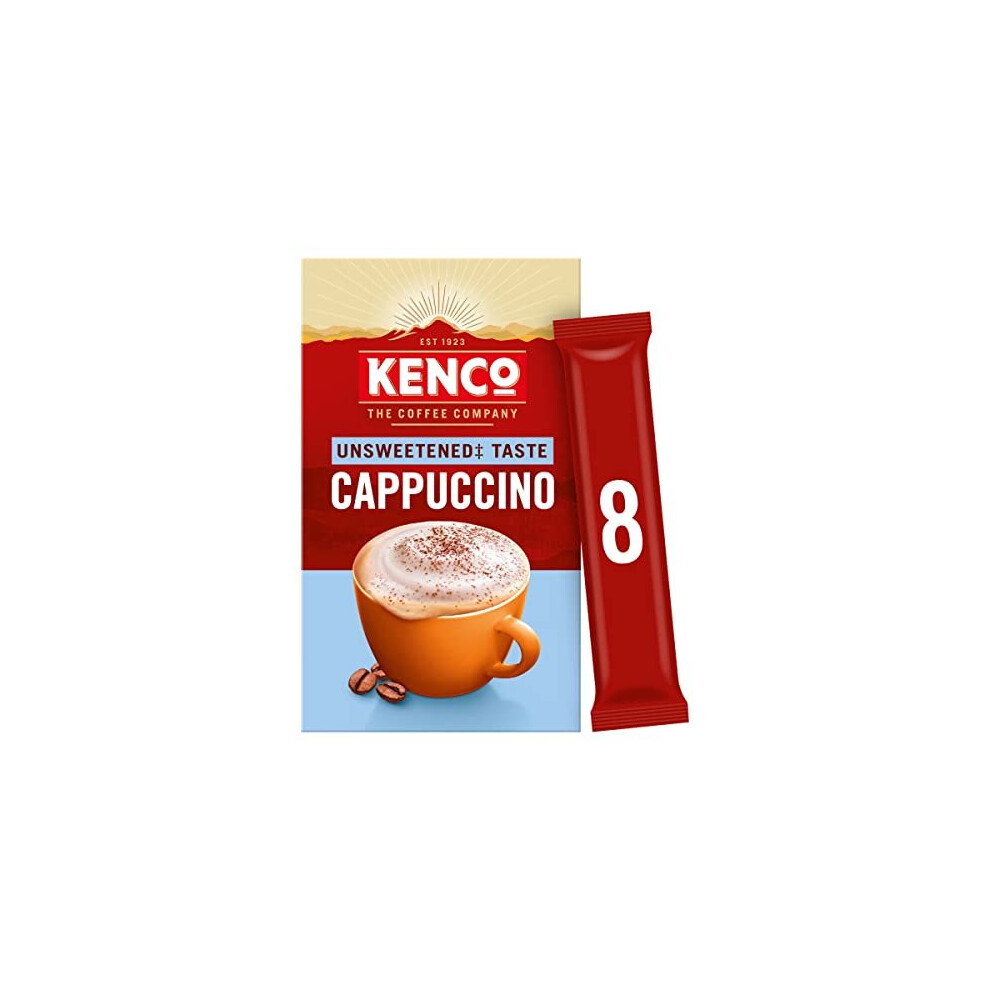 Unsweetened Cappuccino Instant Coffee Sachets 8x11.1g (Pack of 5, Total 40 Sachets, 444g)