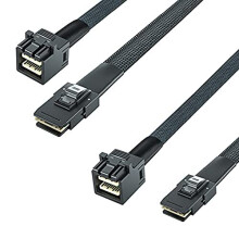 10Gtek [2 Pack Mini SAS SFF-8643 to SFF-8087, Internal Mini SAS HD to Mini SAS Cable, 0.5-Meter(1.65-ft)