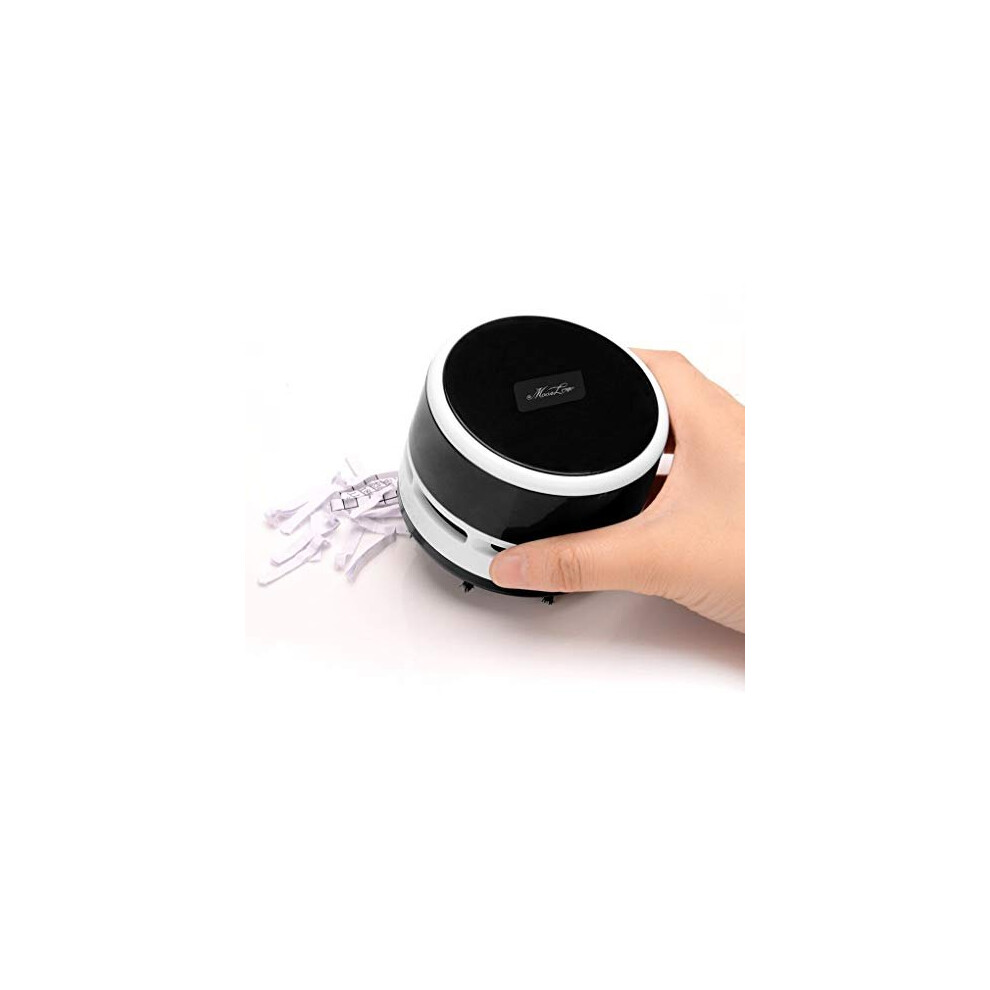 Portable Tabletop Handheld Vacuum Cleaner Home Kitchen Mini Crumbs Vacuum Car Office Computer Desk Dust Remover Clearner (Black)