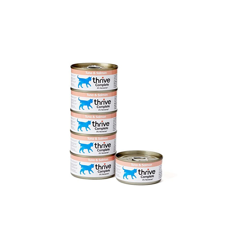 Cat Food Complete Tuna with Salmon, Pack of 6, 75 g (Pack of 6)