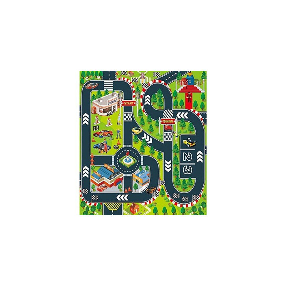 Road Playmat ,Carpet Playmat, Thin Great For Educational Road Traffic Mat, Gift For Travel/Indoor/Outdoor Safely Jtmm