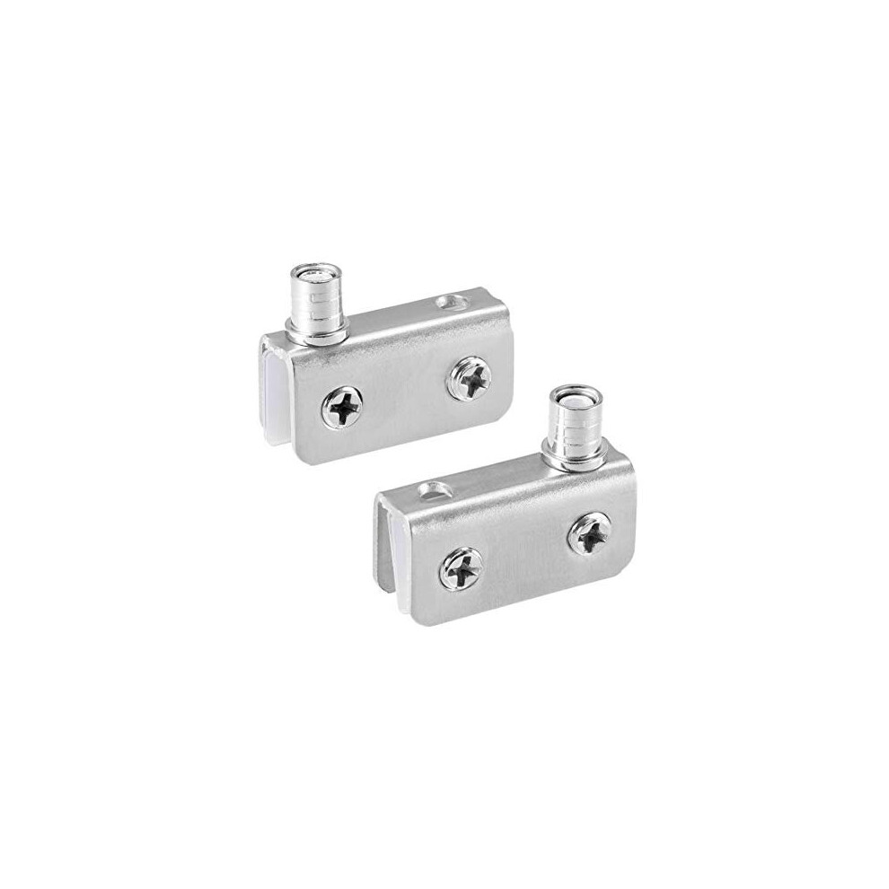 Adjustable Glass Door Hinges Clampï¼Stainless Steel Cabinet Pivot Hinge Clip For 5-8Mm Thickness Glass, 1 Pair 5011145436352