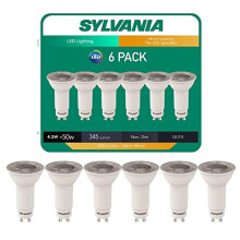 6 X SYLVANIA 0026585 Long Neck LED Light Bulb Gu10 36 3000k Warm White - 4.2 Watt