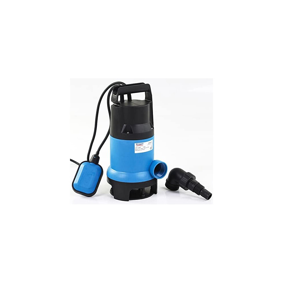  750W, 12500L/H Lift 8m Electric Submersible Water Pump, Water Pump Sump Pump with Float Switch Hose Connector, Flood Drain Garden Pond Pool Hot