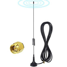 SMA Magnet Mount Antenna 7dBi 900-1800MHz GSM High Gain Antenna with SMA Male WiFi Extension Cable RG174 3M for WiFi Signal Network Reception Long
