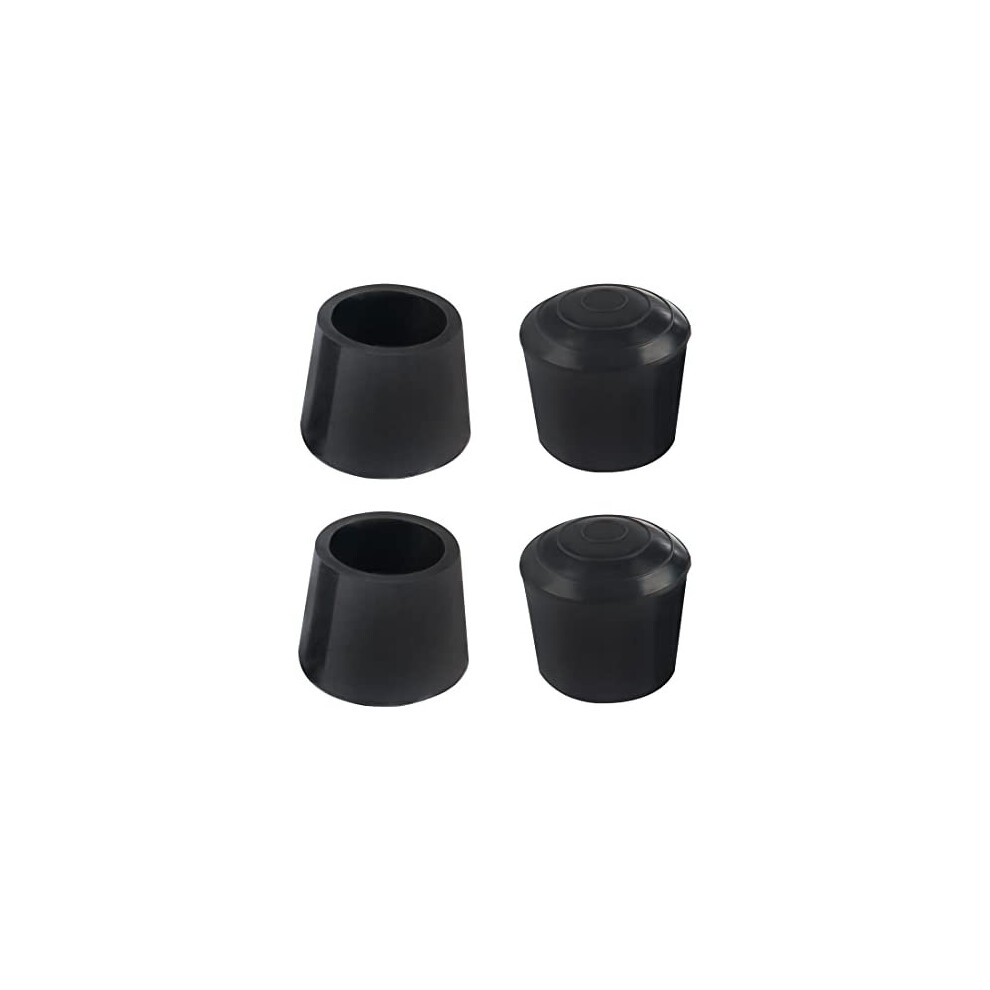 4Pcs Leg Caps Tips 19Mm Rubber Furniture Table Feet Cover Floor Protector Reduce Noise Prevent Scratches Black 5011145438721