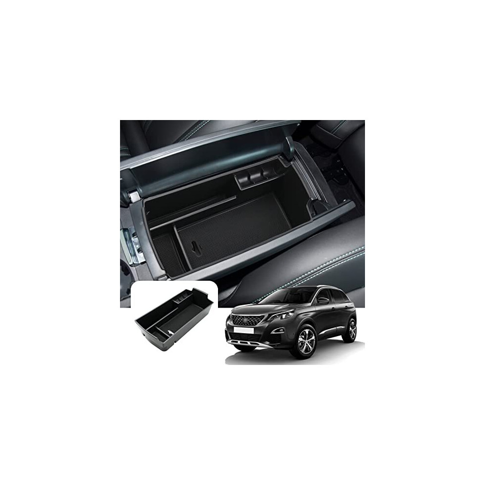 Car Armrest Organizer For 3008 5008 Gt Suv, Center Console Arm Rest Tray, Glove Compartment Storage Box Interior Accessories 5011145433108