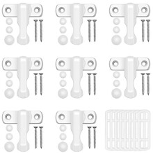 Sash Jammers, AMTOVL 8PCS Zinc Alloy Window Jammers Sash Blockers Security Jammer Locks with Fixing Screws for UPVC PVC Window Door Home Security -