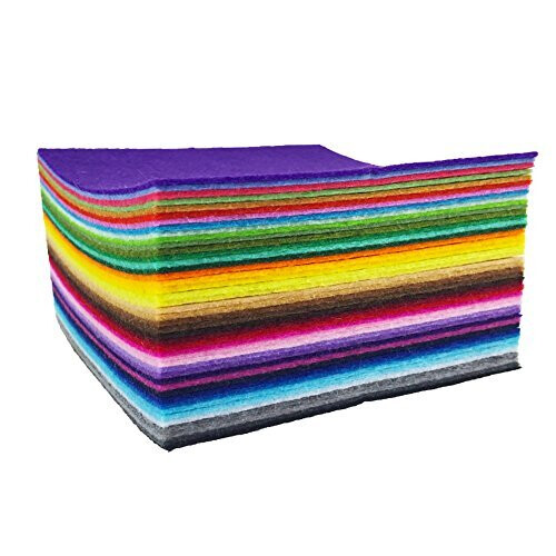 44PCS Assorted Color Felt Fabric Sheets Patchwork Sewing DIY Craft 1mm Thick (20 x 30 cm) 2